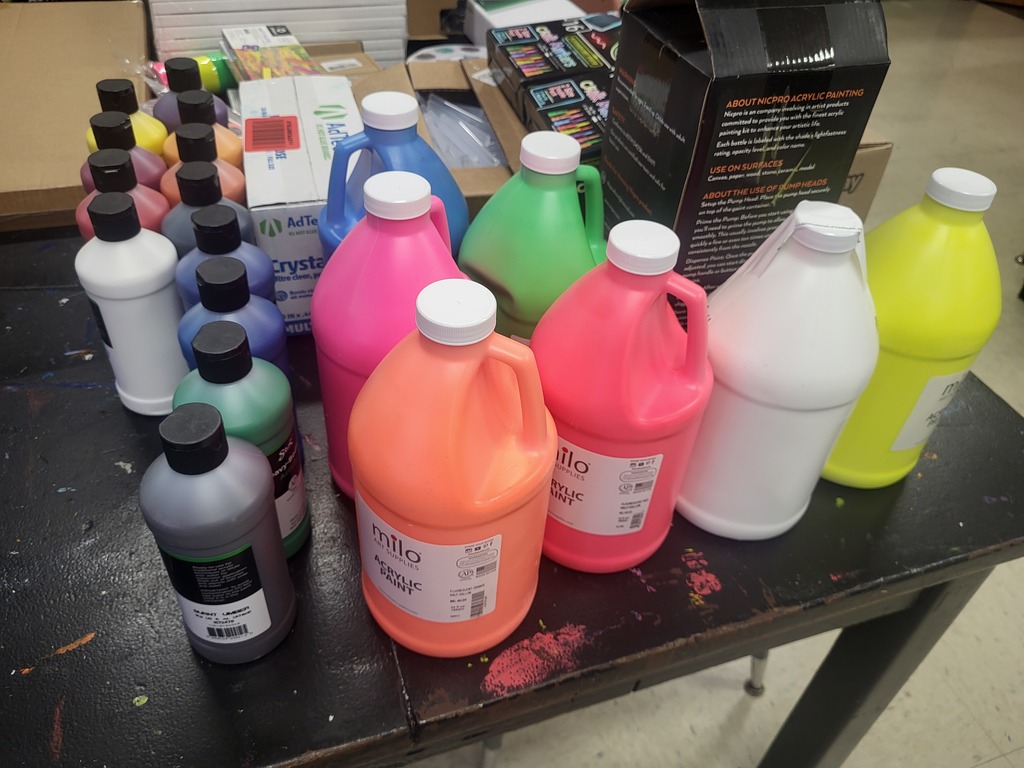 Paint purchased with Grant money.
