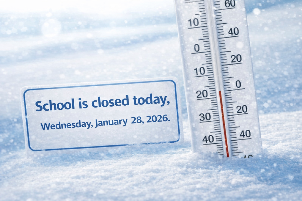 School closed today, Wednesday, January 28, 2026
