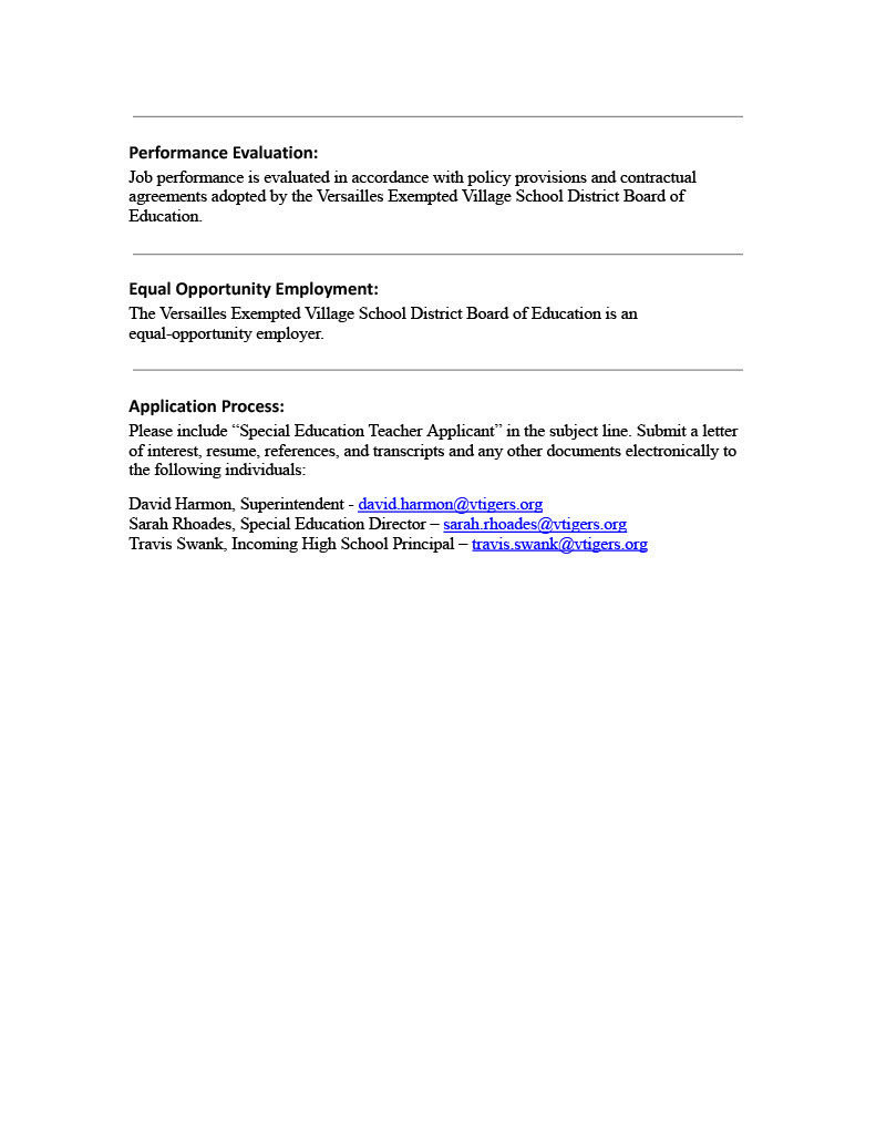 Special Education Teacher posting - page 3