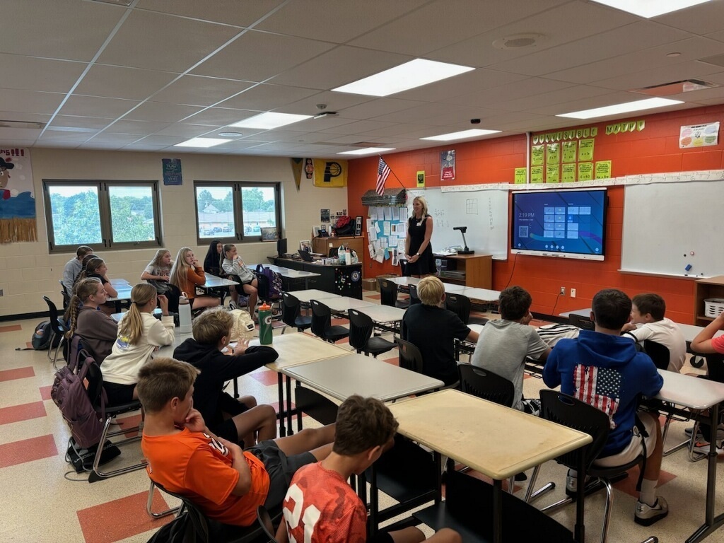 Mrs. Kauflin visits the CLCE Class