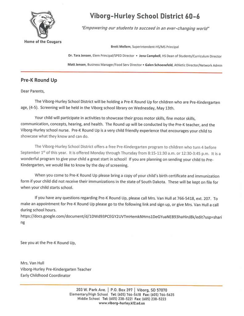Pre K Round Up