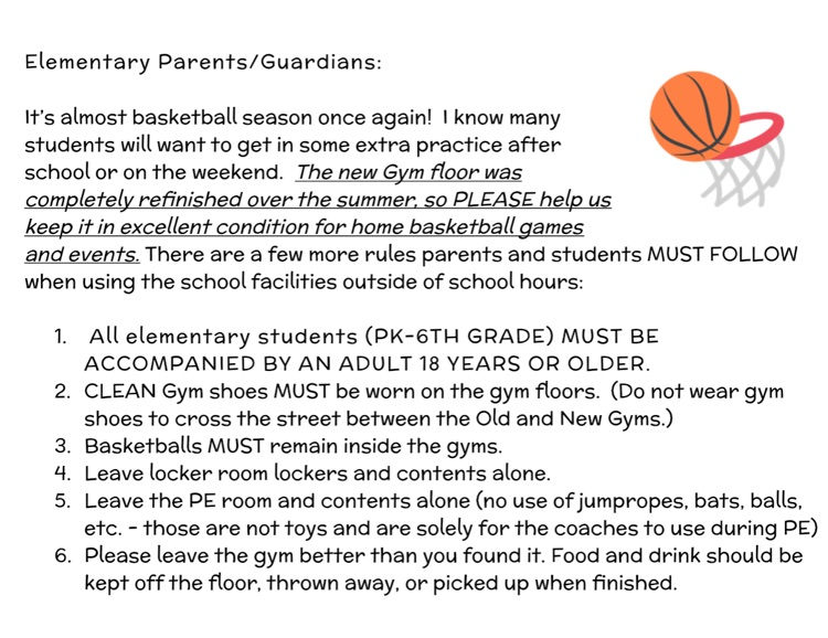 basketball gym rules