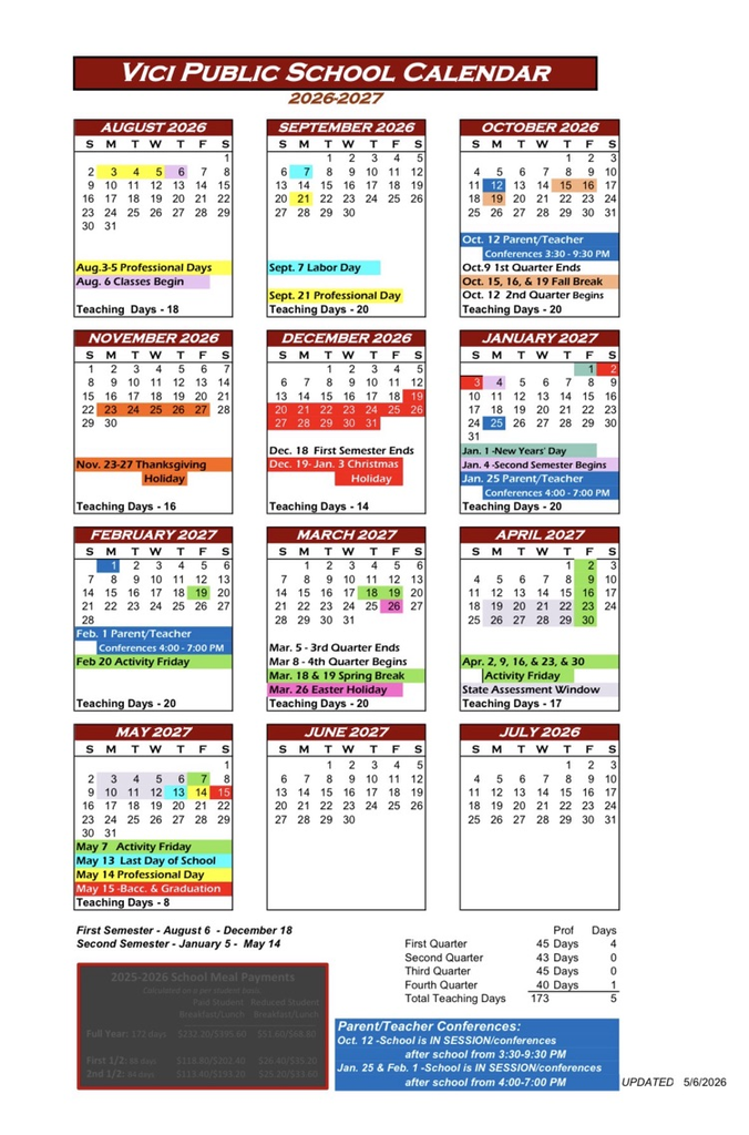 26-27 calendar