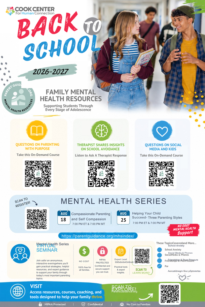 Back to school Family Mental Health Resources