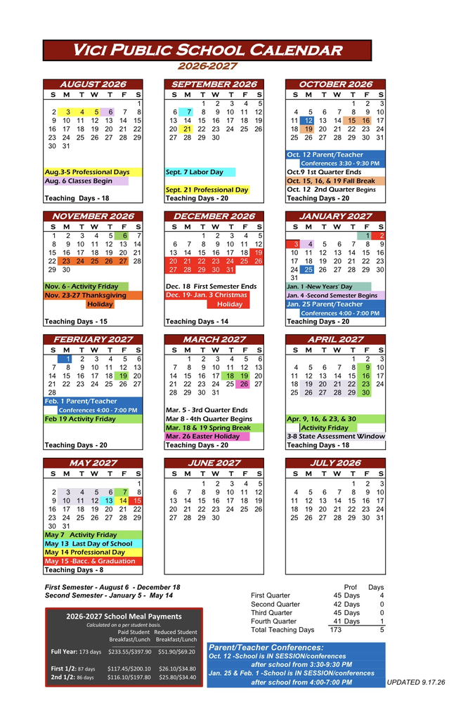 REVISED 26-27 CALENDAR
