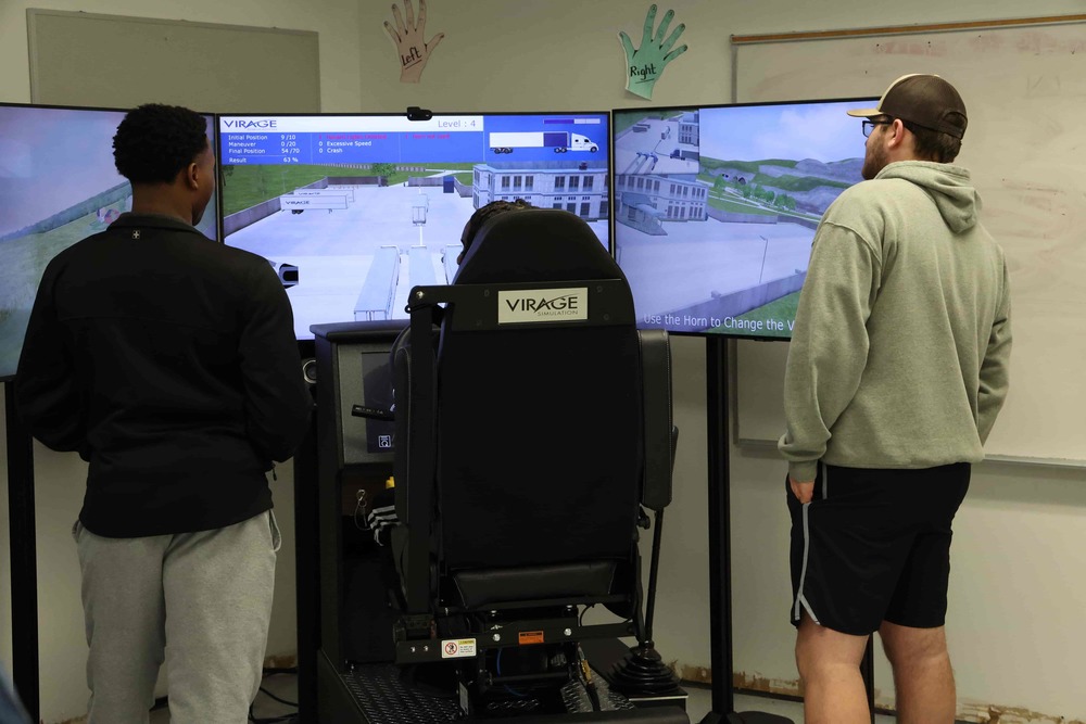 Image of students using the CDL simulators