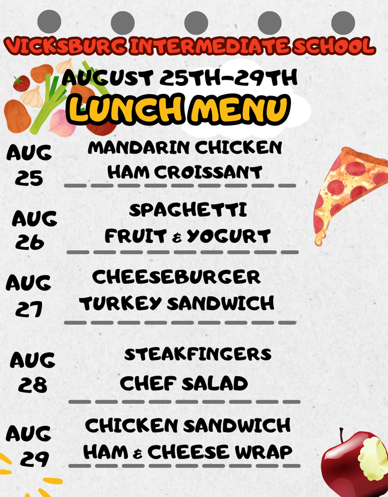 Lunch menu
