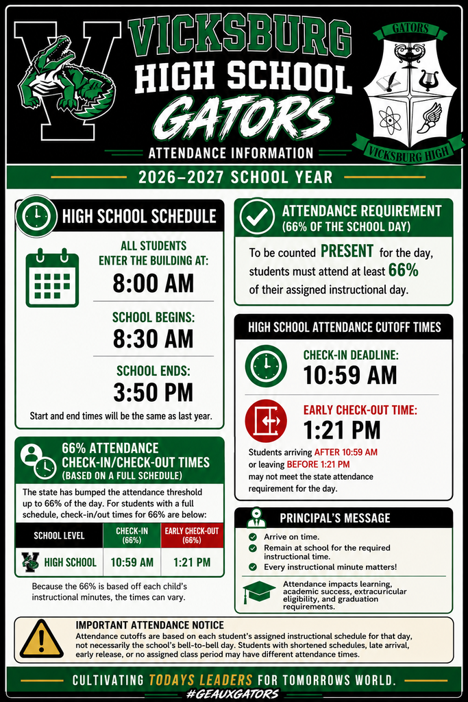VHS Attendance Information 2026-2027