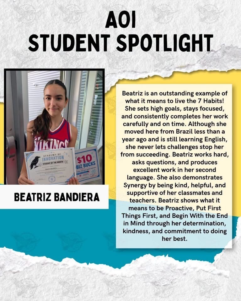 Yellow pod Student of the Month
