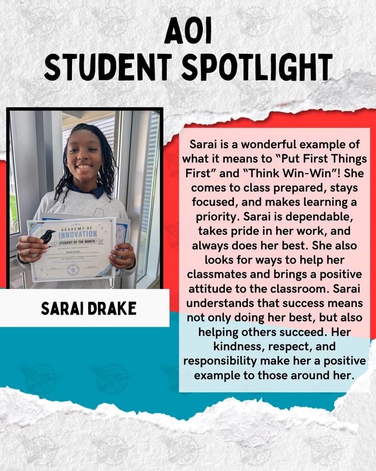 Red pod Student of the month