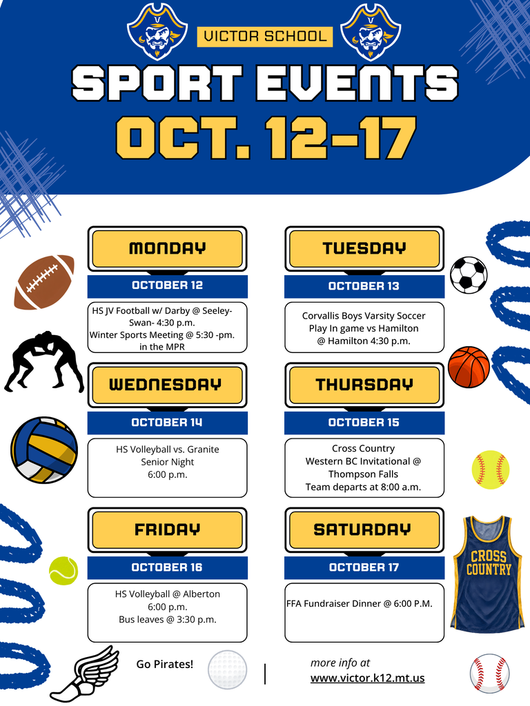 This weeks events.