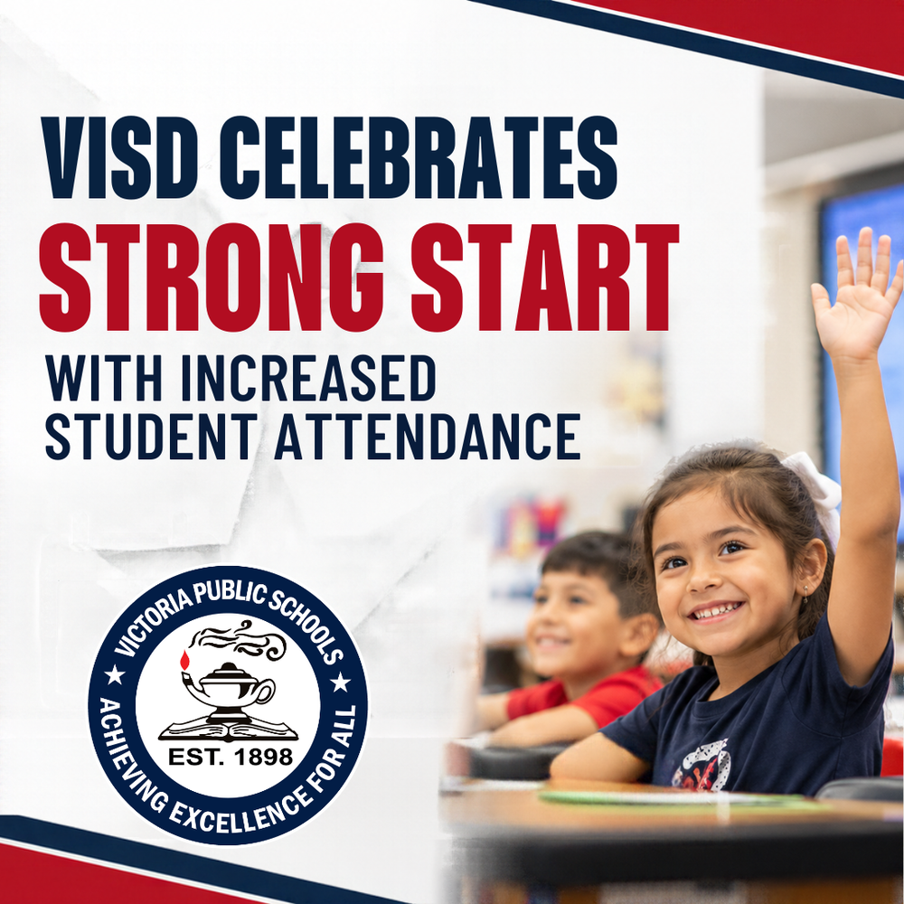 Increased attendance graphic, picture of a little girl raising her hand
