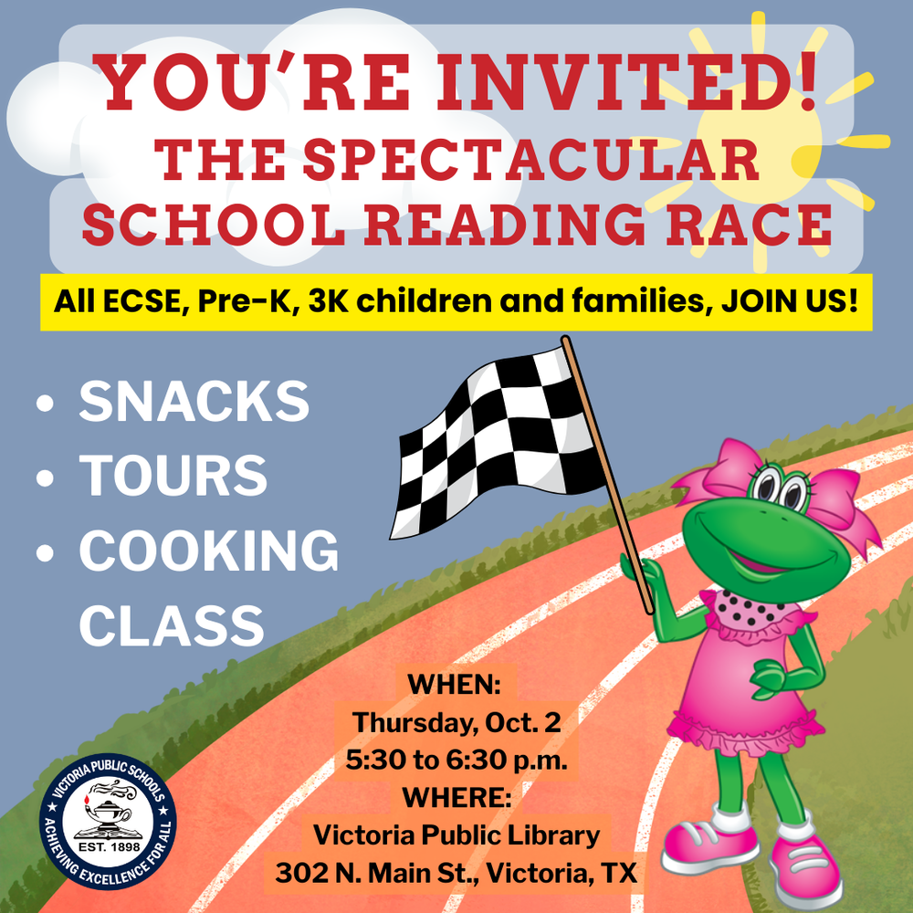 The Spectacular School Reading Race Invite information