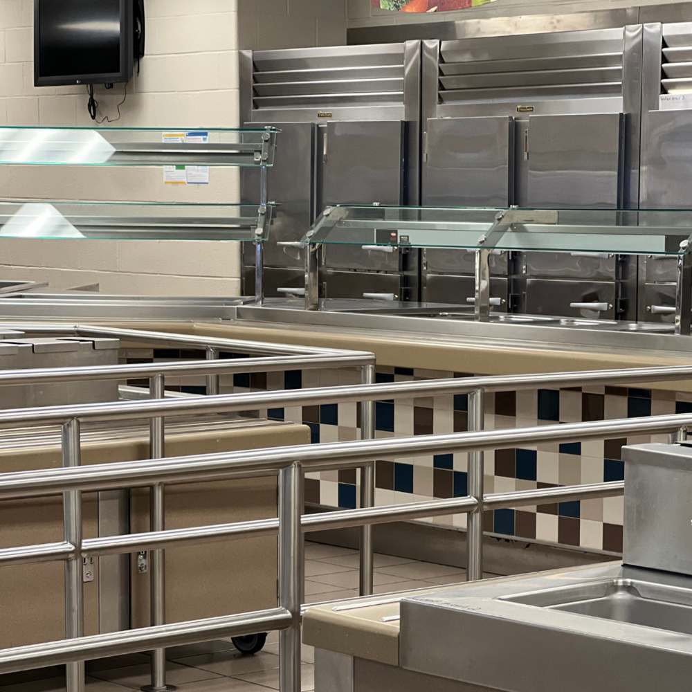 Well kept food prepping area