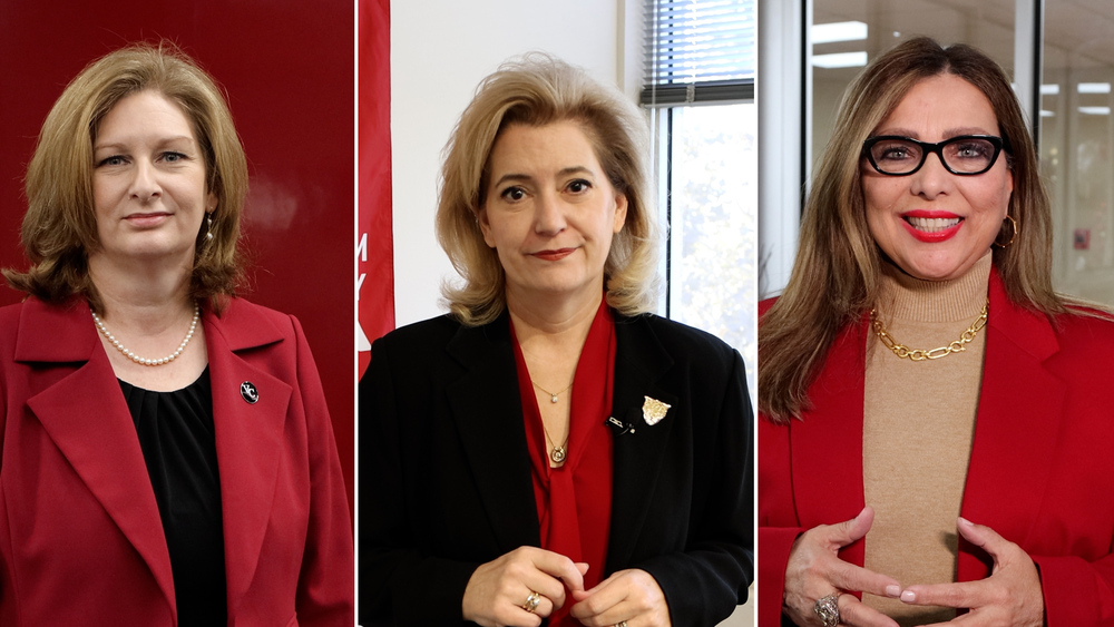 3 women smiling at camera