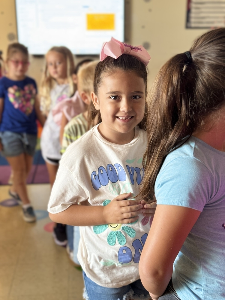 Children standing in line