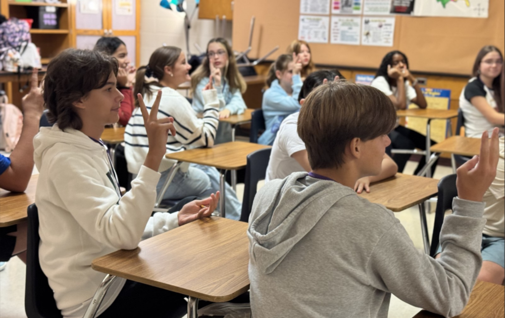 A classroom full of students
