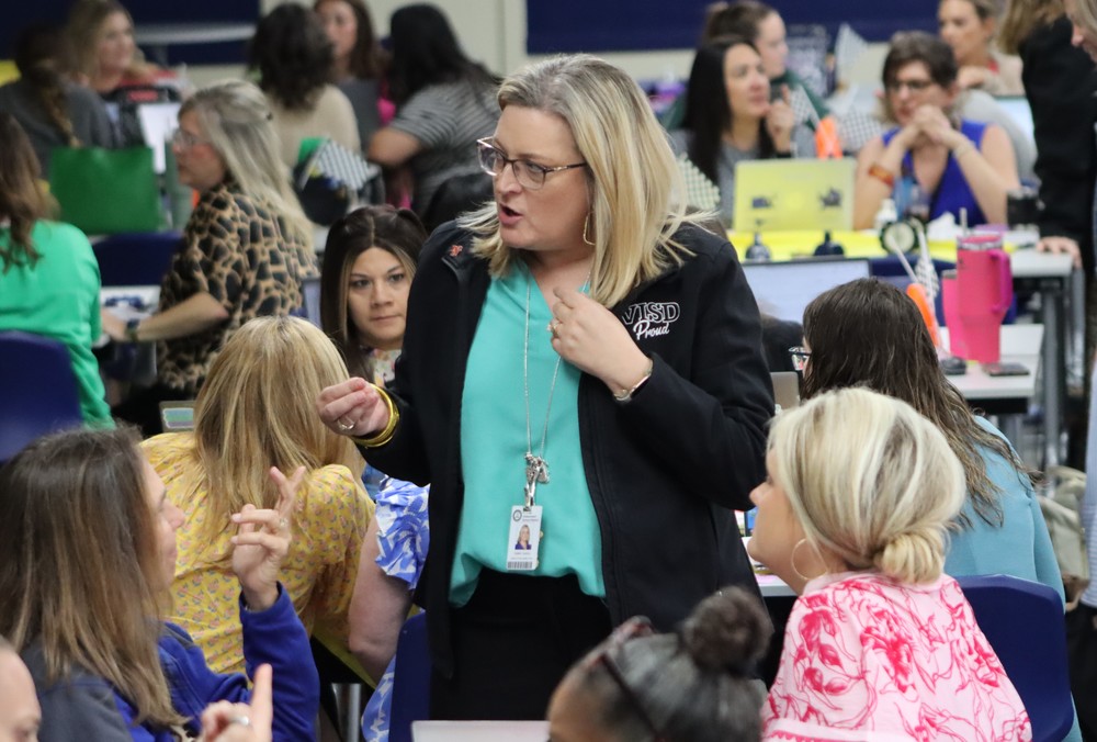 Teachers, Principals, Assistant Principals, and Instructional Coaches prepare for a strong and successful start to the school year.