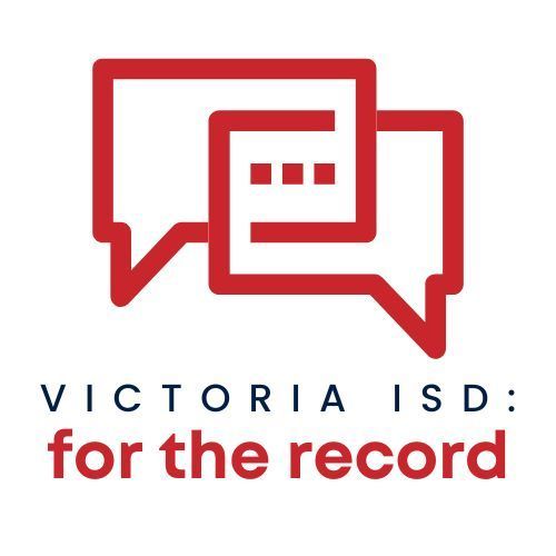 Victoria ISD: for the record logo