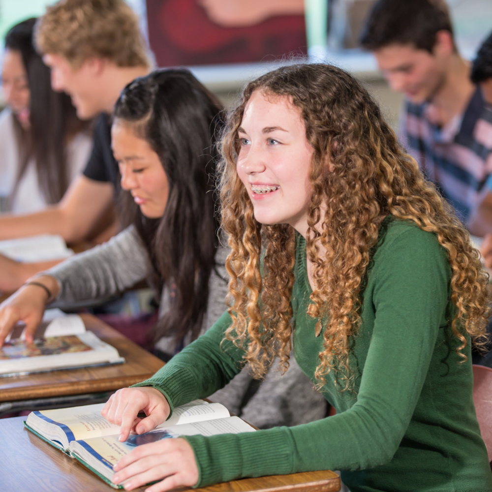 Students engaging  in classroom 