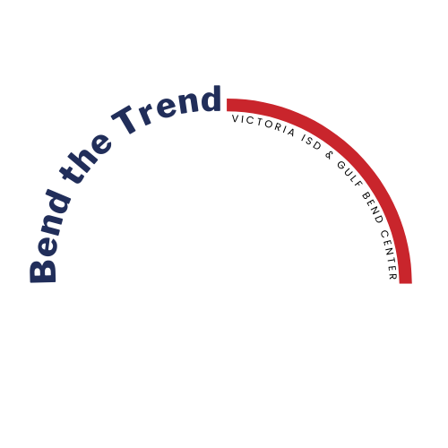 VISD & Gulf Bend Center Bend the Trend logo