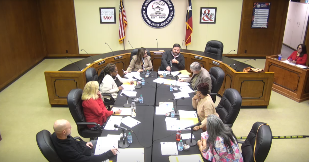 VISD Board members at table