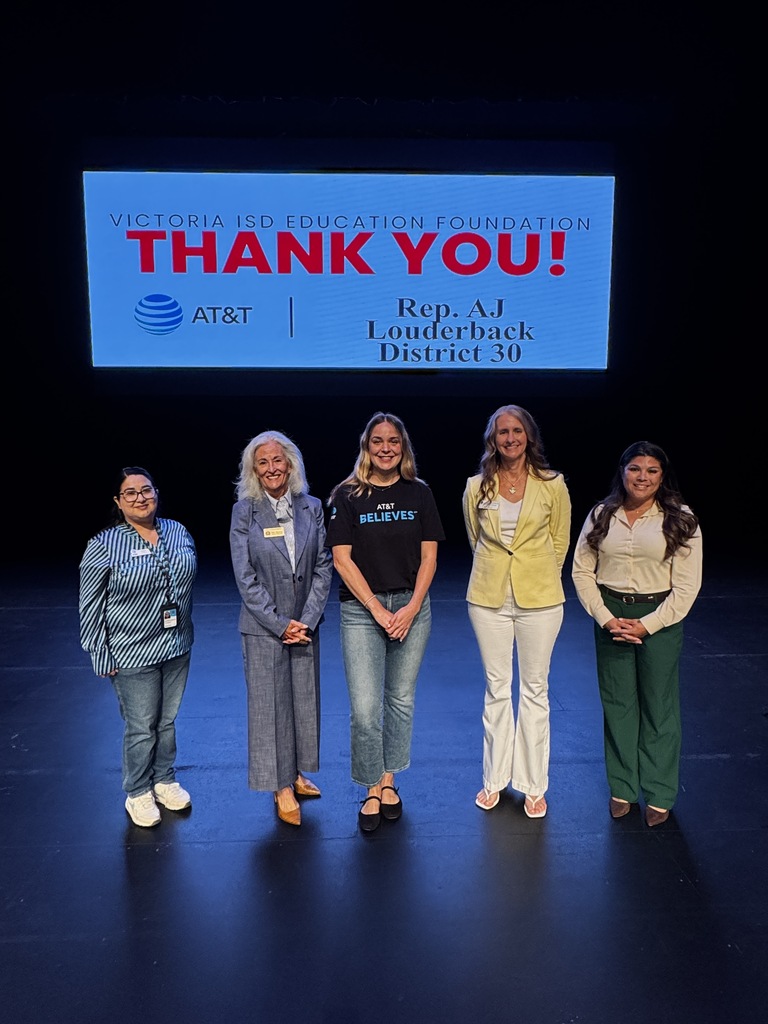 VISD Education Foundation, AT&T, and Human-I- representatives. 