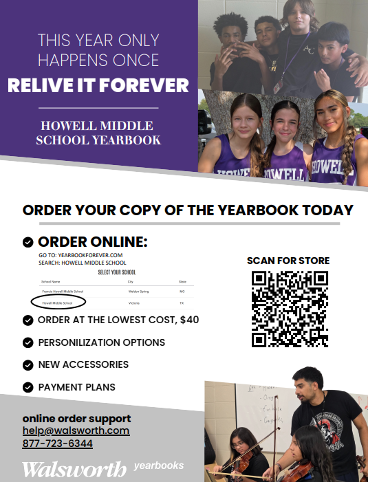 2025-26 Howell MS Yearbook Sales