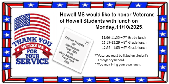 Veteran's Day Lunch 2025