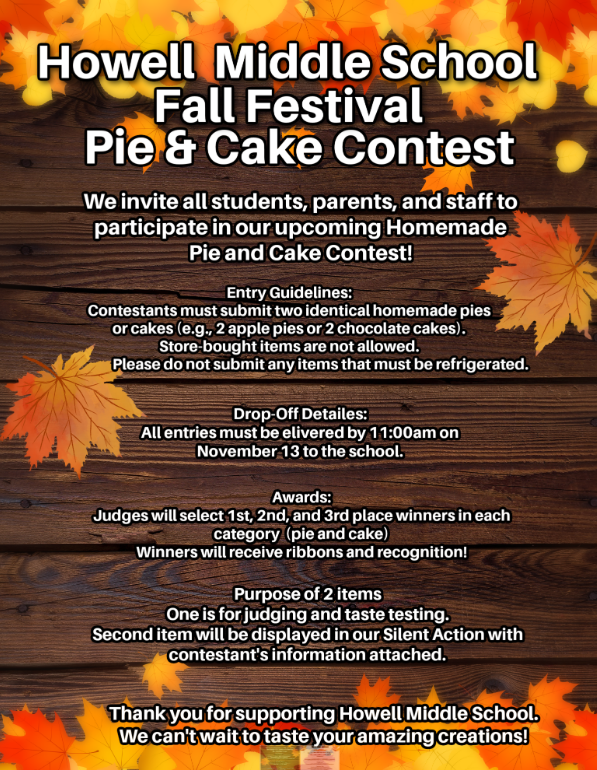 Fall Festival Pie & Cake Contest 2025