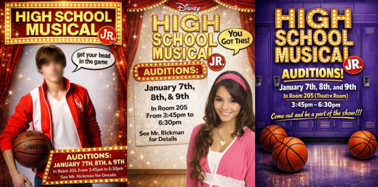 High School Musical Auditions 01/07-01/09/26