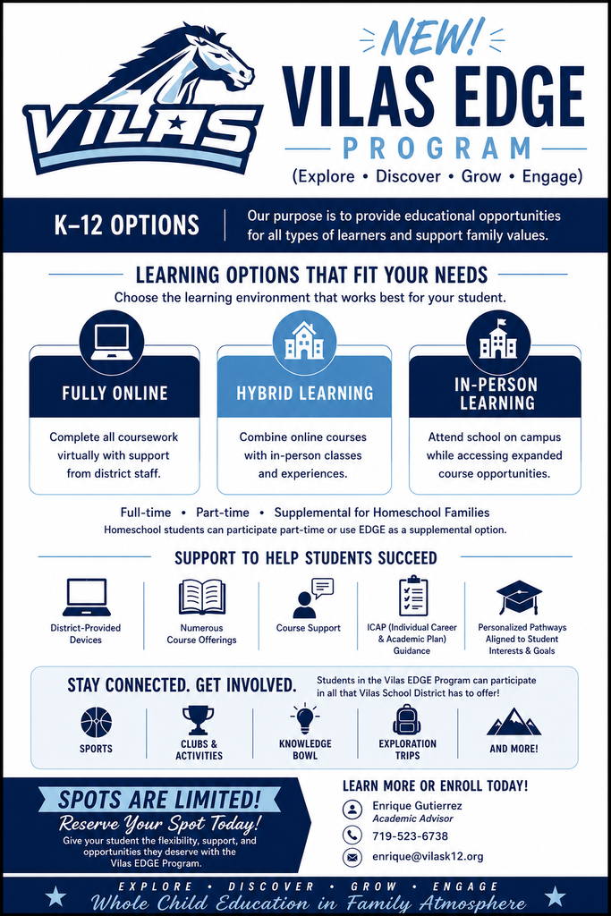 Vilas’ new Edge Program flyer!