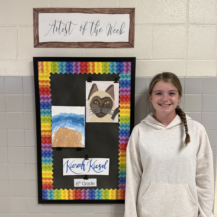 Artist of the Week this week is Kierah Kiesel. Congrats!
