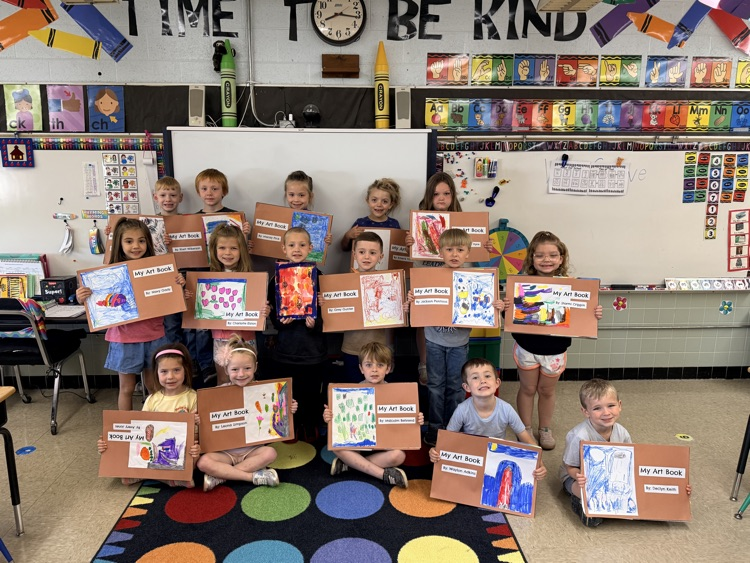Kindergarten Art Books are coming home today!
