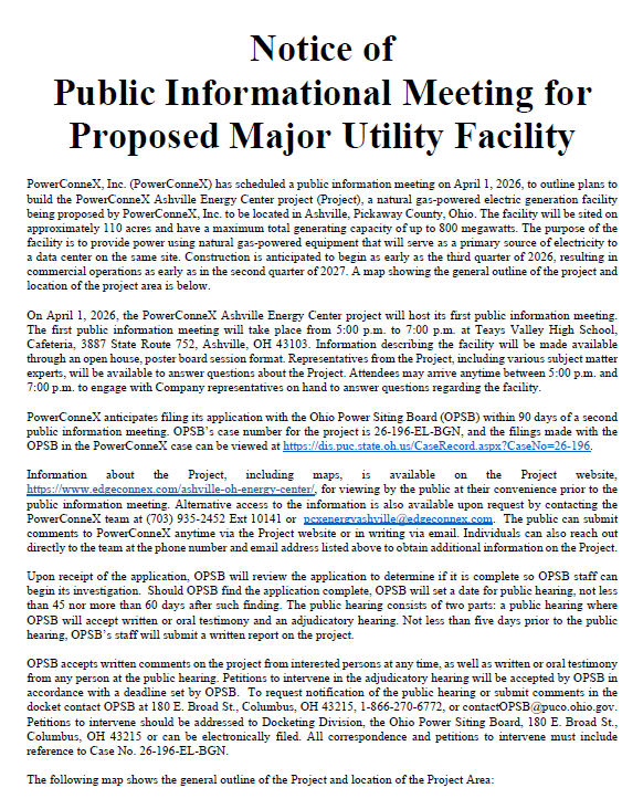 Notice Public Informational Meeting