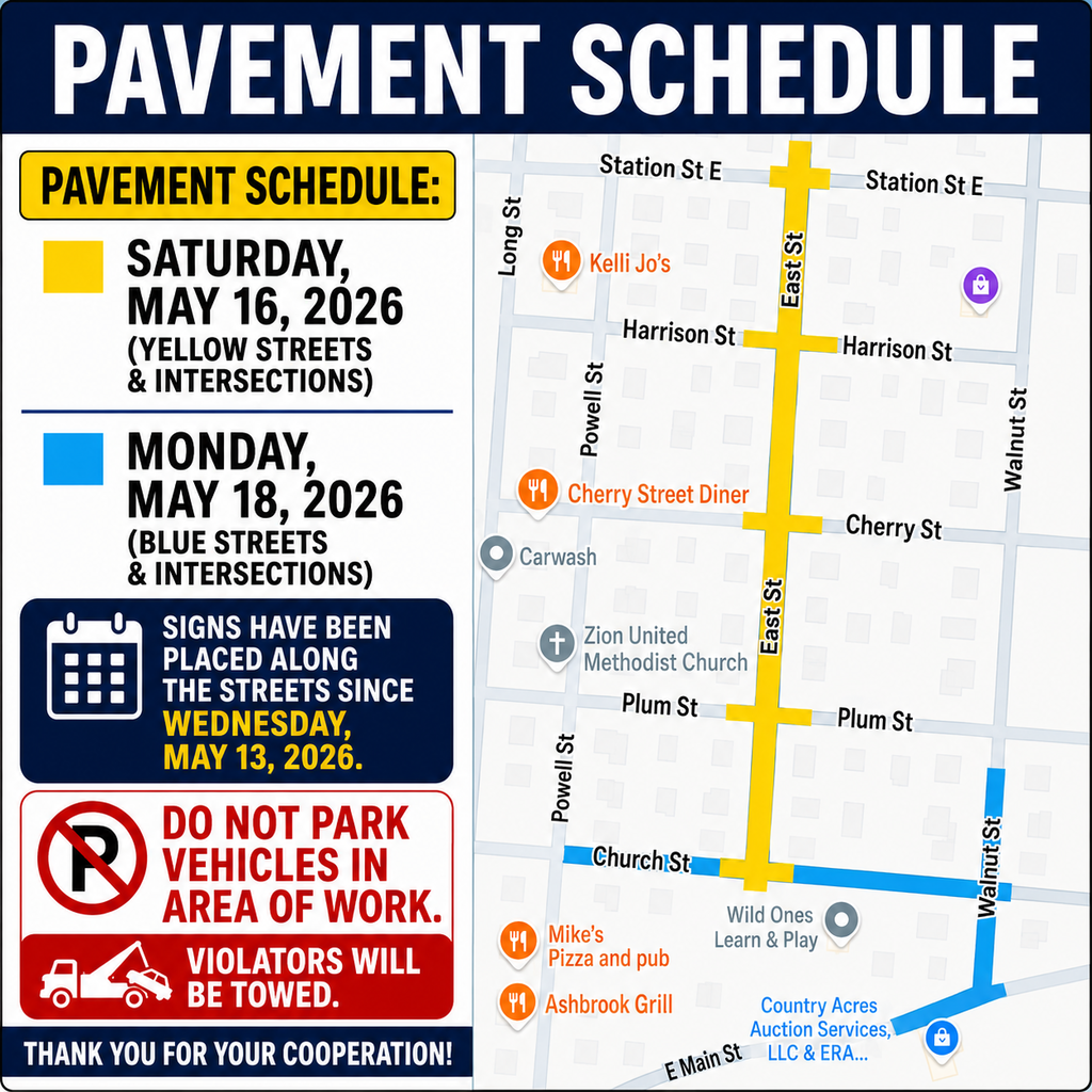 Pavement Schedule
