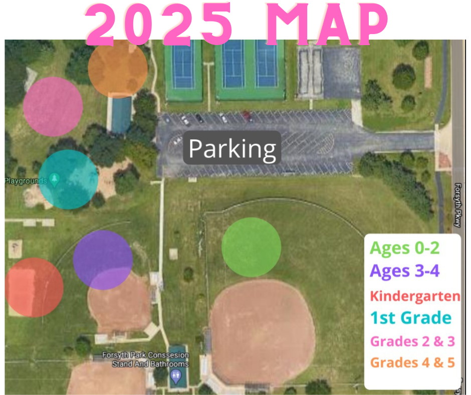Easter Egg Hunt age group map