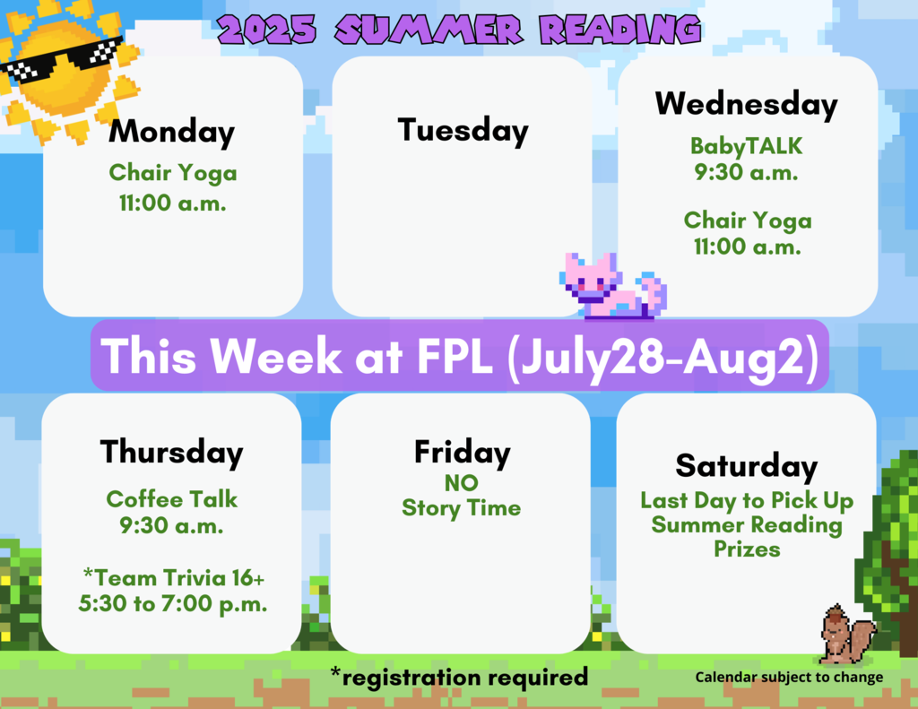 Corrected July 28 Calendar