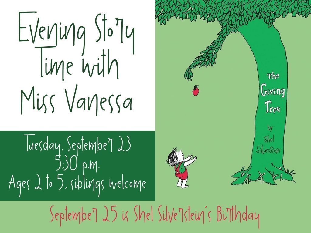 Evening Story Time Sept 23
