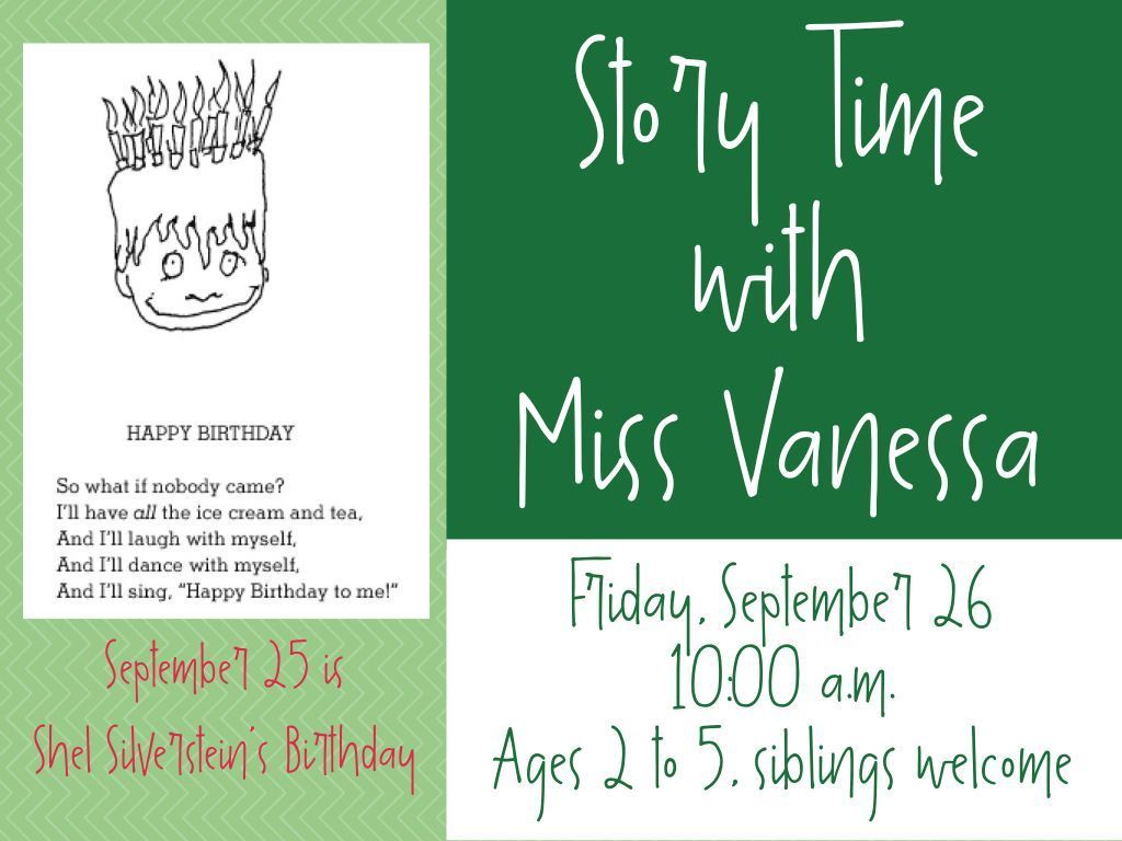 Story Time Sept 26