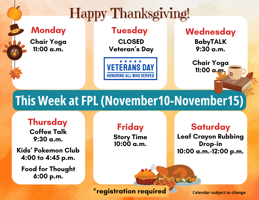 Facebook Calendar Nov 10-15