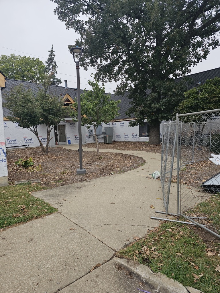 Photograph of exterior remodeling work