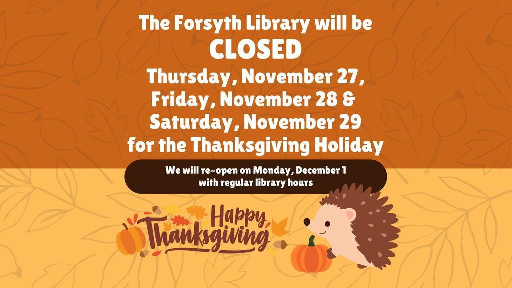 CLOSED Thanksgiving Holiday