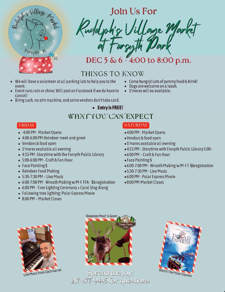 Rudolph's Village Market Schedule