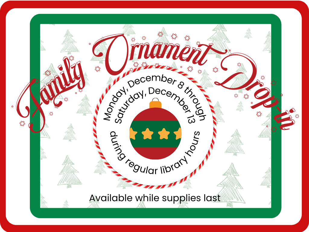 Ornament Dropin Dec 8-13