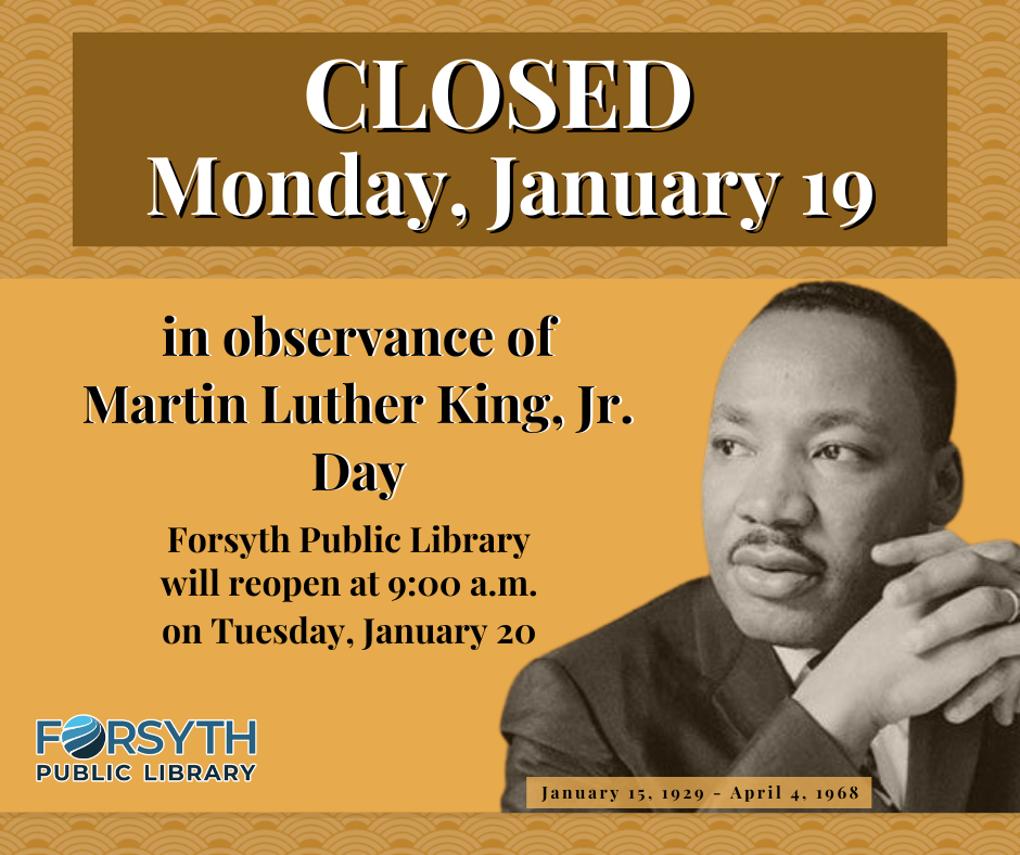 Closed MLK Day Jan 19
