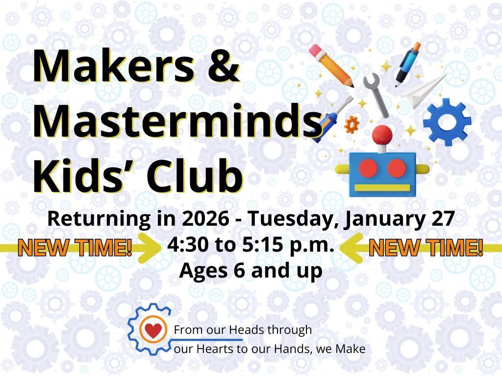 Makers Kid's Club Jan 27
