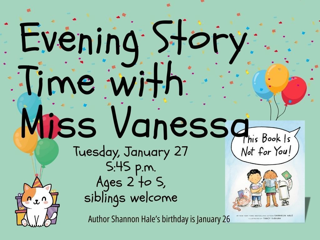 Evening Story Time Jan 27