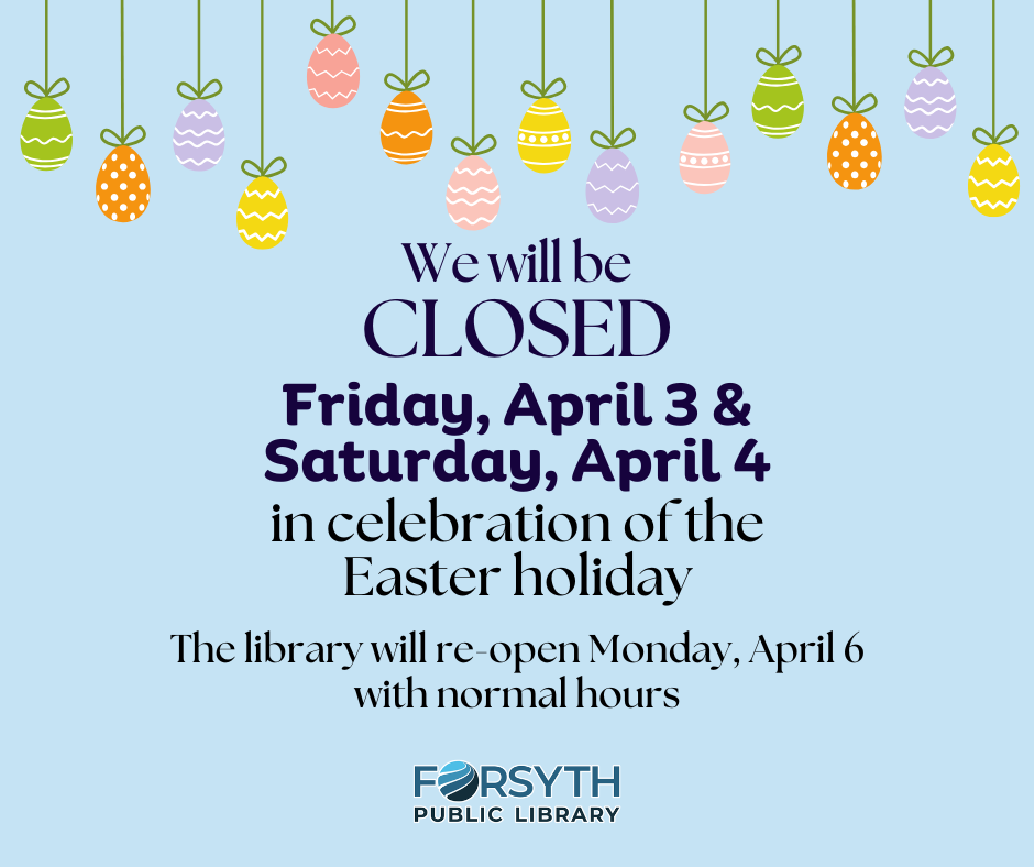 Closed 2026 Easter Apr 3 & 4