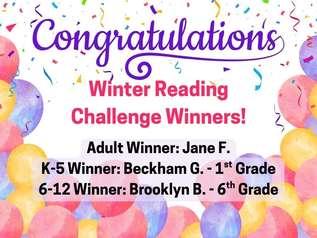 Winter Reading Winners